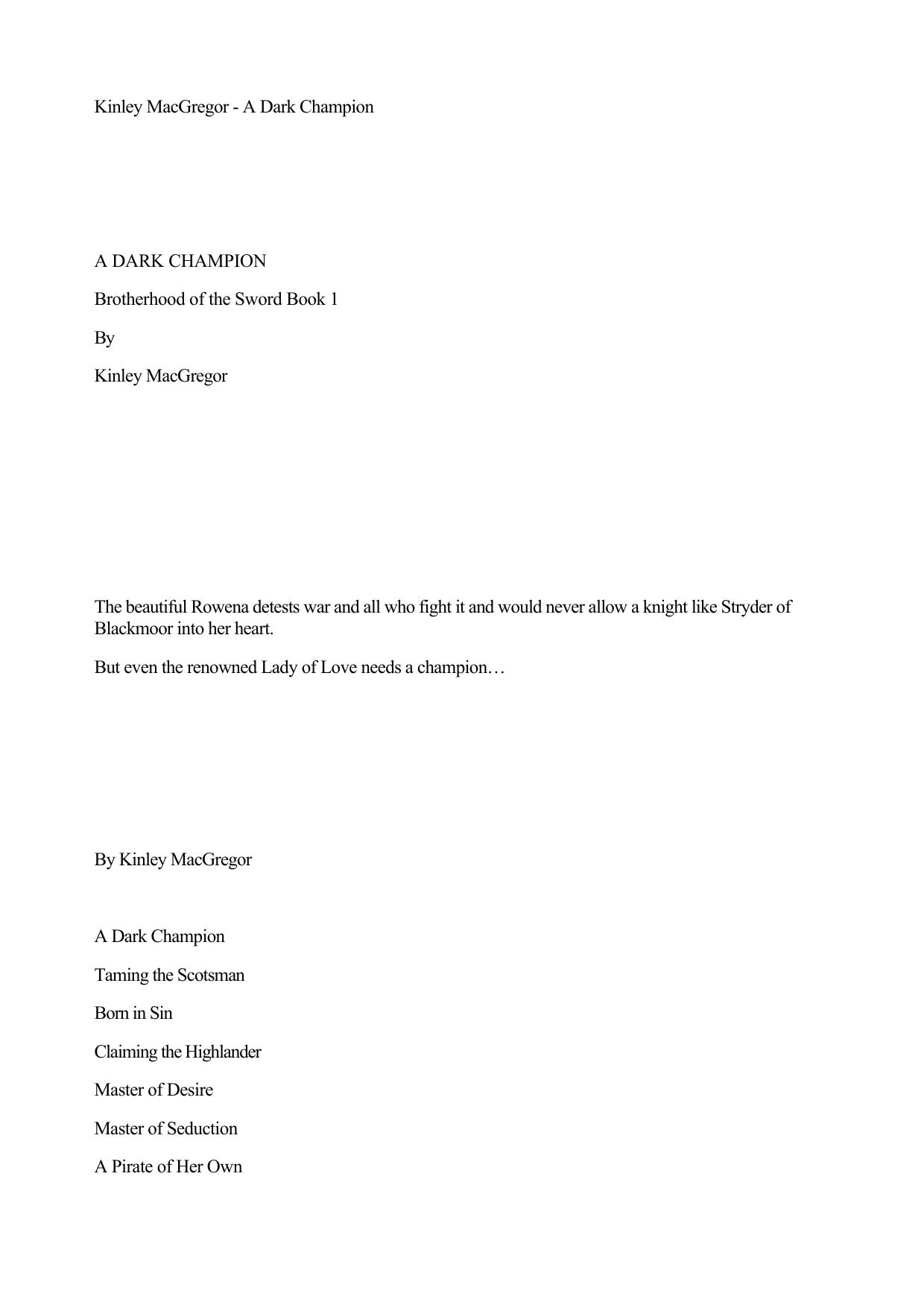 A Dark Champion by Kinley MacGregor