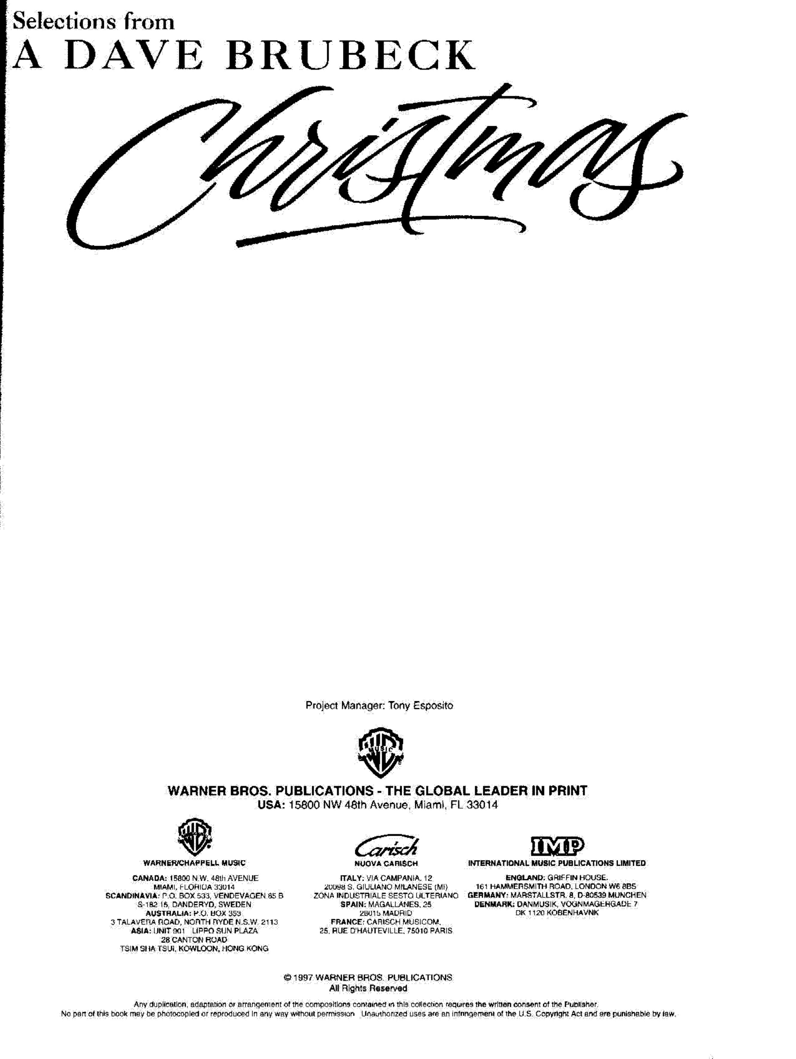 A Dave Brubeck Christmas by Unknown