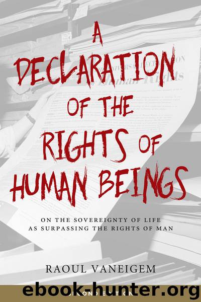 A Declaration of the Rights of Human Beings by Vaneigem Raoul;