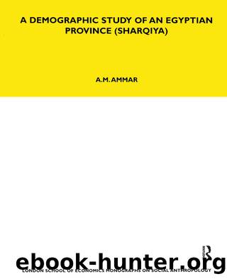 A Demographic Study of an Egyptian Province (Sharquiya) by A. M. Ammar
