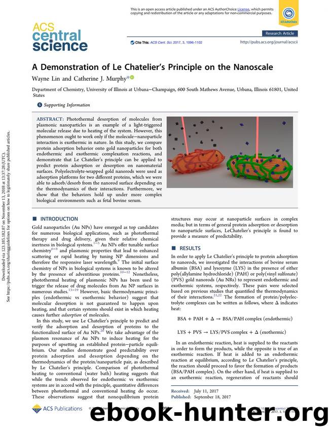 A Demonstration of Le Chatelierâs Principle on the Nanoscale by Wayne Lin & Catherine J. Murphy