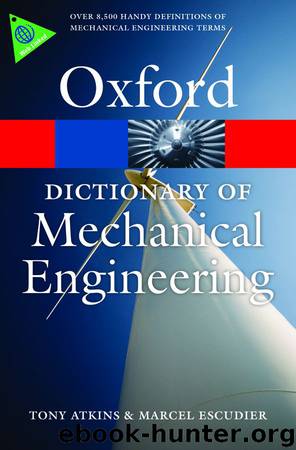 A Dictionary of Mechanical Engineering (Oxford Quick Reference) by Tony Atkins & Marcel Escudier