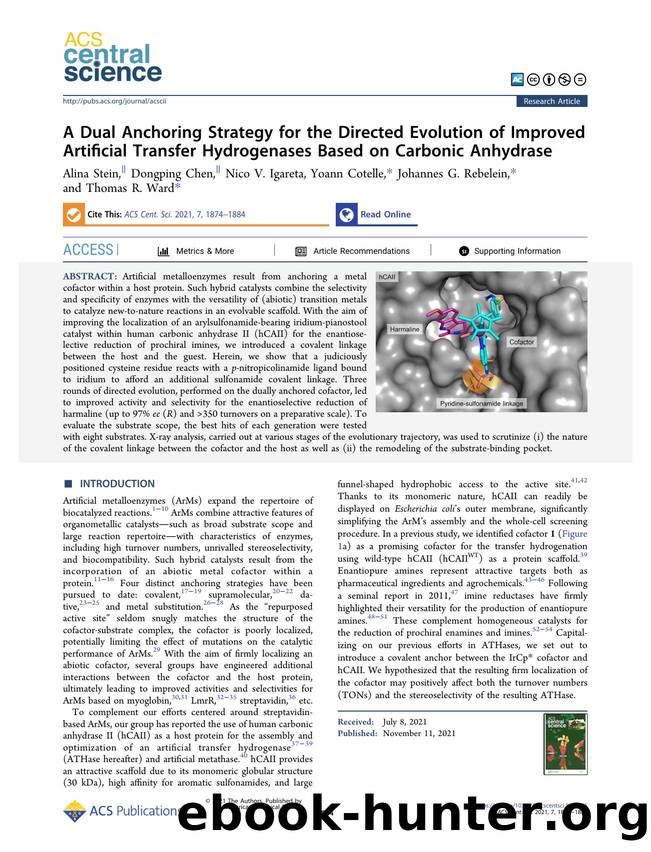 A Dual Anchoring Strategy for the Directed Evolution of Improved Artificial Transfer Hydrogenases Based on Carbonic Anhydrase by unknow