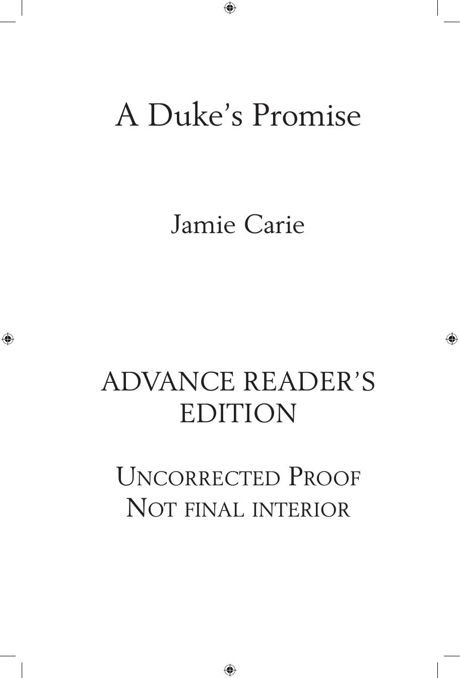 A Duke's Promise: A Forgotten Castles Novel by Jamie Carie