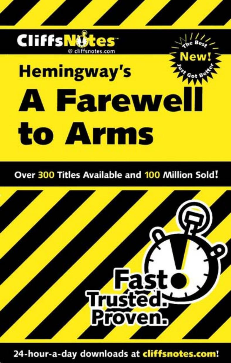 A Farewell to Arms (Cliffs Notes) by Adam Sexton
