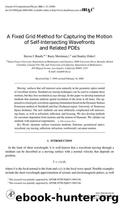A Fixed Grid Method for Capturing the Motion by Ruuth S. J. et al