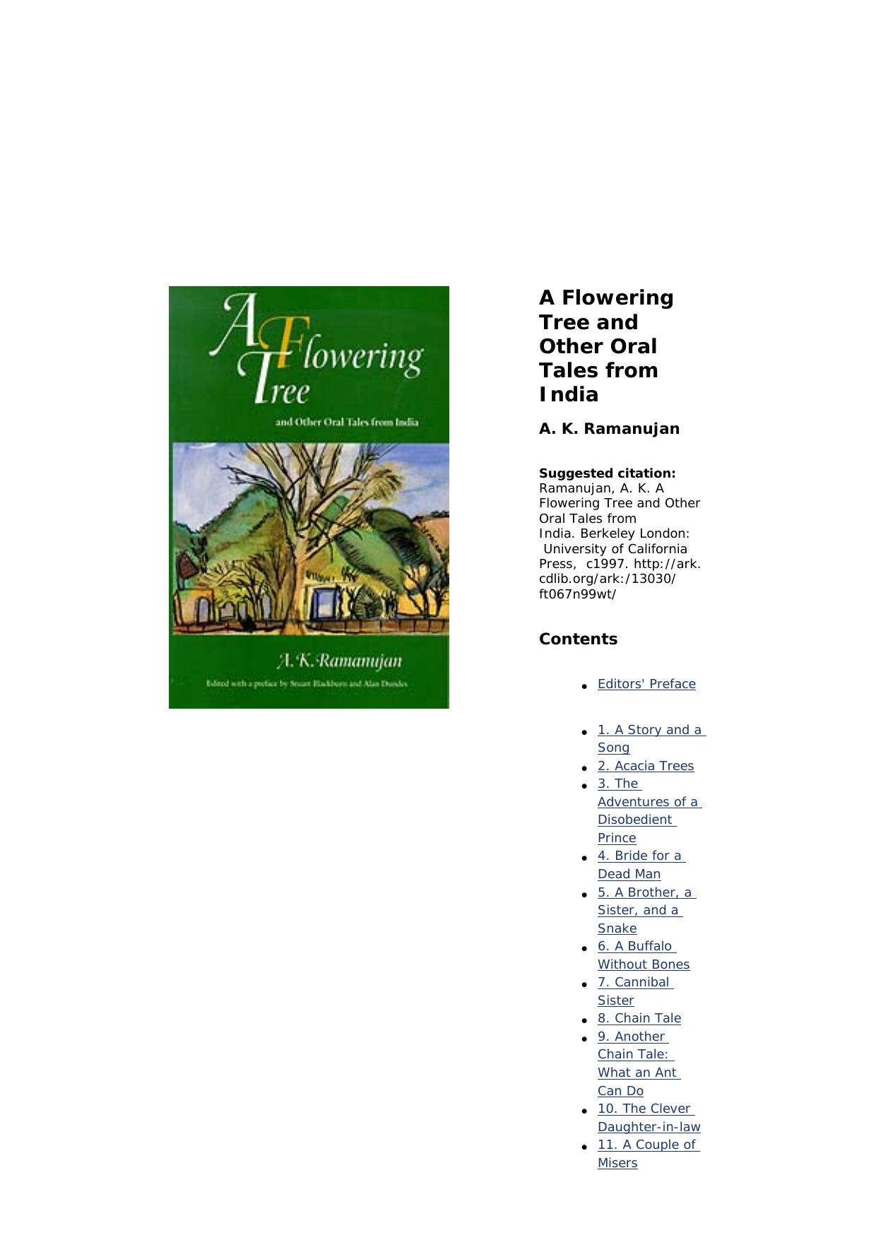 A Flowering Tree and Other Oral Tales from India by A Flowering Tree & Other Oral Tales from India (pdf)