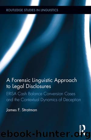 A Forensic Linguistic Approach to Legal Disclosures by Stratman James F