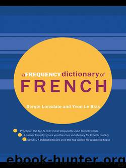 A Frequency Dictionary of French: Core Vocabulary for Learners (Routledge Frequency Dictionaries) by Yvon Le Bras & Deryle Lonsdale