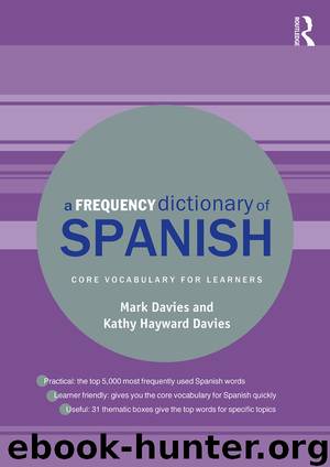 A Frequency Dictionary of Spanish by Mark Davies & Kathy Hayward Davies