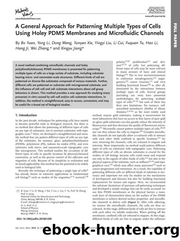 A General Approach for Patterning Multiple Types of Cells Using Holey PDMS Membranes and Microfluidic Channels by lfm