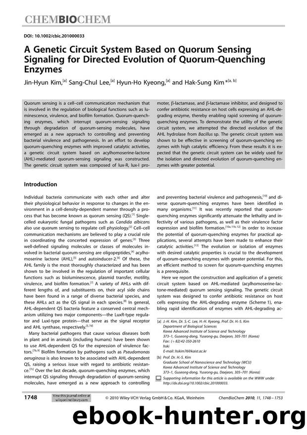 A Genetic Circuit System Based on Quorum Sensing Signaling for Directed Evolution of QuorumQuenching Enzymes by Unknown
