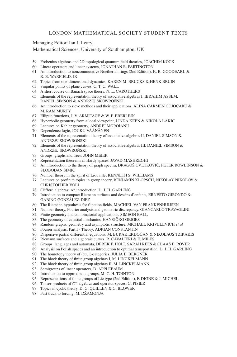A Gentle Introduction to Homological Mirror Symmetry (London Mathematical Society Student Texts, Series Number 99) by Raf Bocklandt