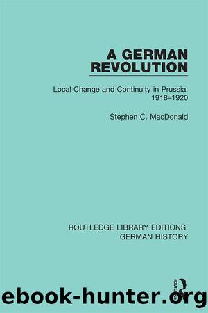 A German Revolution by Stephen C. MacDonald