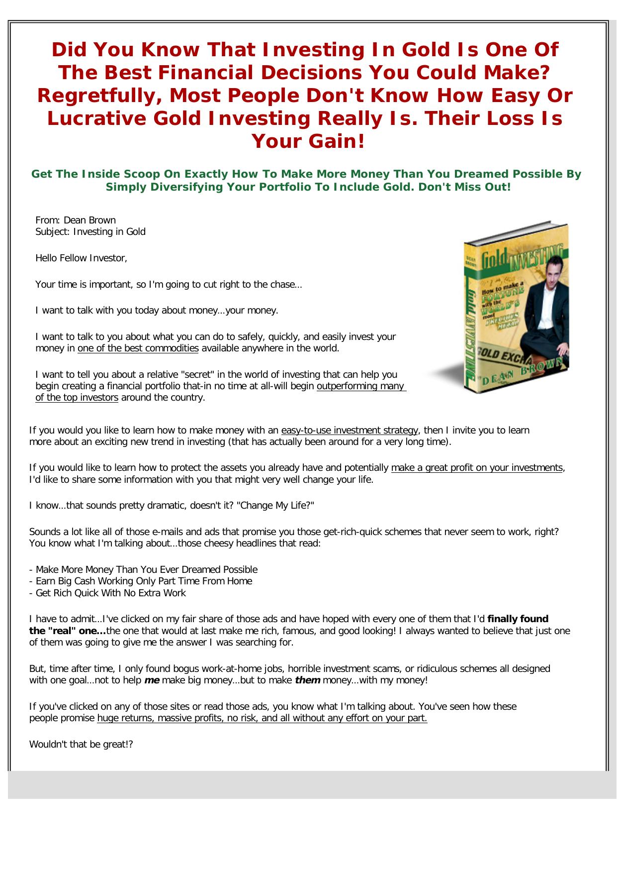 A Guide To Gold Investing. by Best of Kuszter's Collection