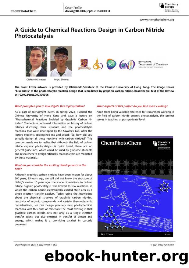 A Guide to Chemical Reactions Design in Carbon Nitride Photocatalysis by Unknown