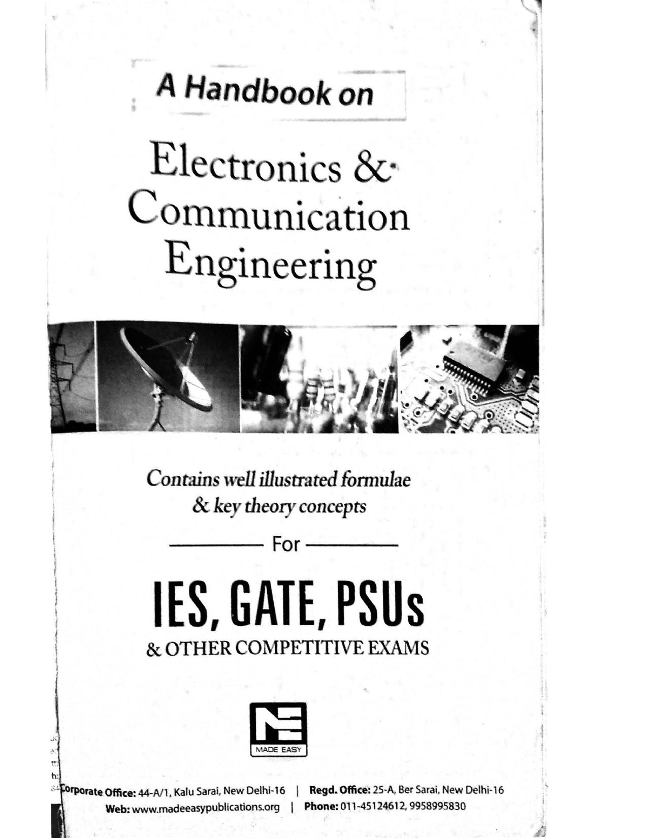 A Handbook for Electronics Engineering by ME Editorial Board Made Easy