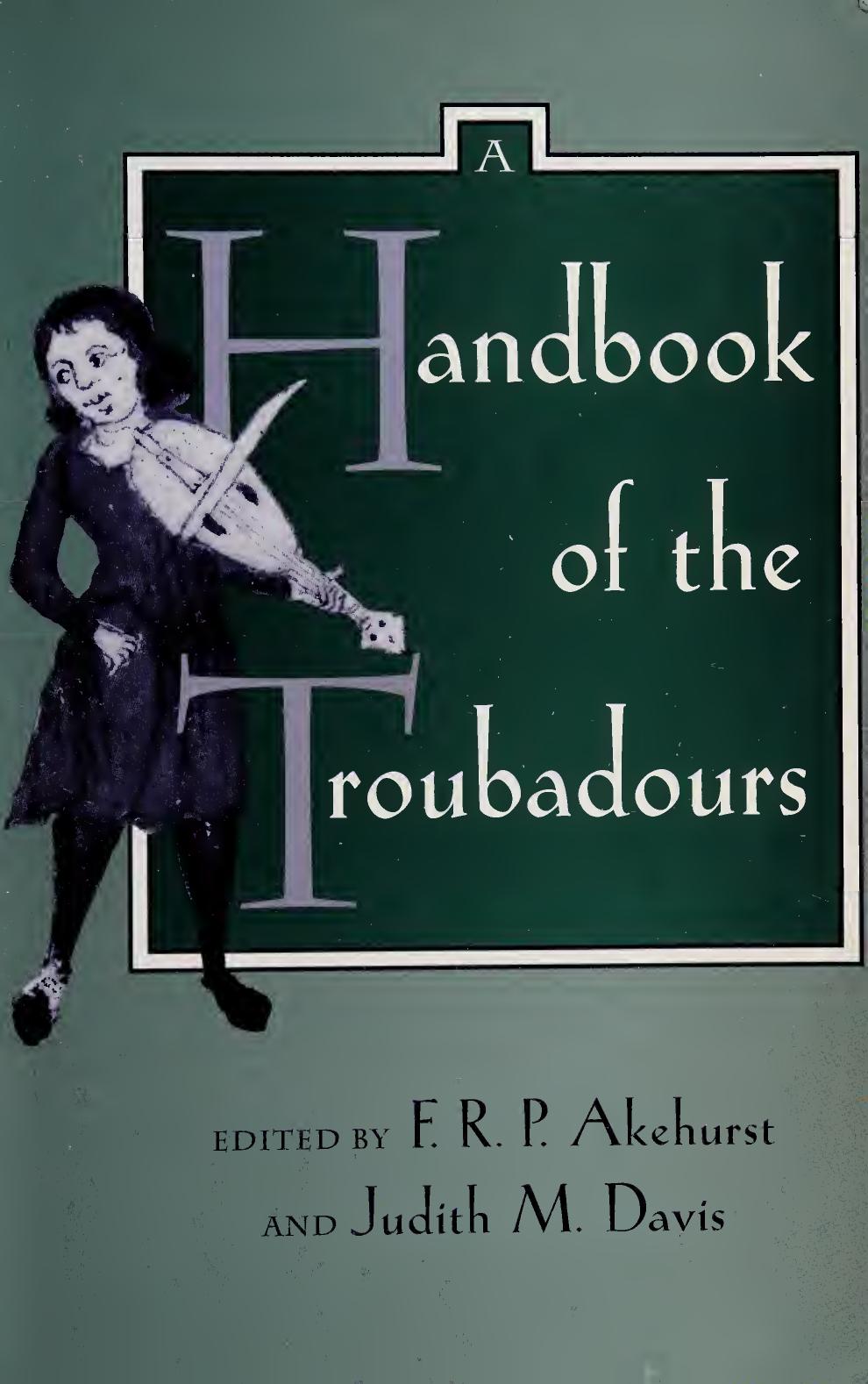 A Handbook of Troubadour by F. E. R. Akehurst Judith M. Davis