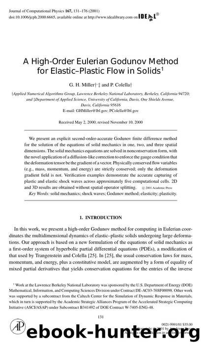 A High-Order Eulerian Godunov Method by Miller G. H. et al