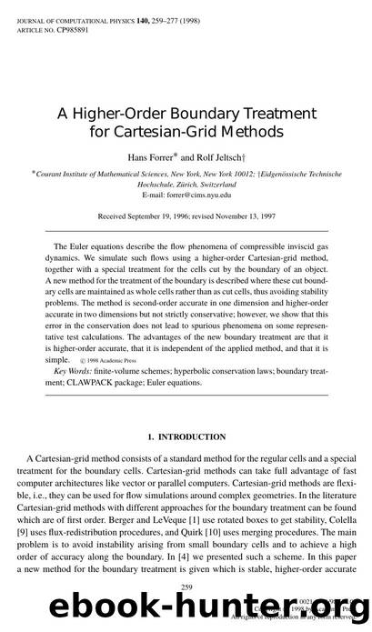 A Higher-Order Boundary Treatment for Cartesian-Grid Methods by Forrer H. et. al.
