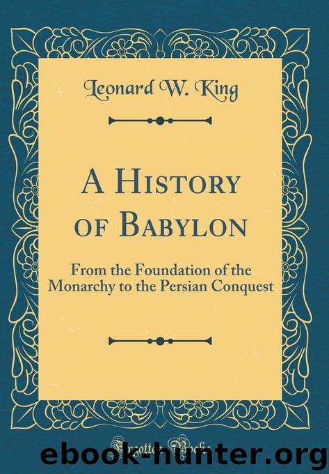 A History of Babylon by Leonard W. King