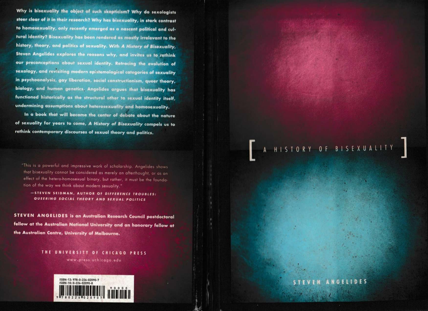 A History of Bisexuality (Chicago Series on Sexuality, History, and Society) by Steven Angelides