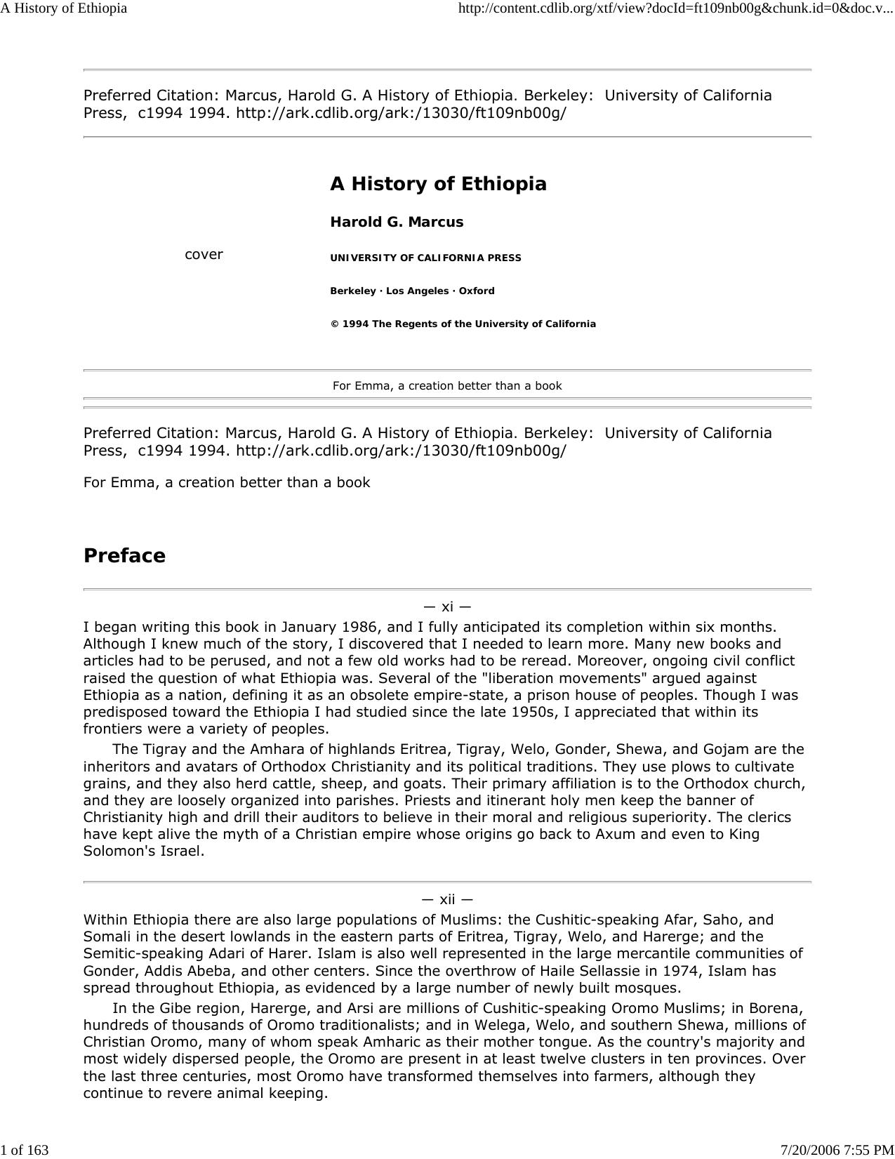 A History of Ethiopia by Master Clark