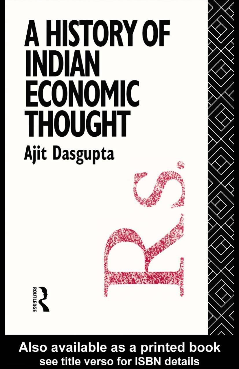 A History of Indian Economic Thought (Routledge History of Economic Thought) by Ajit K Dasgupta