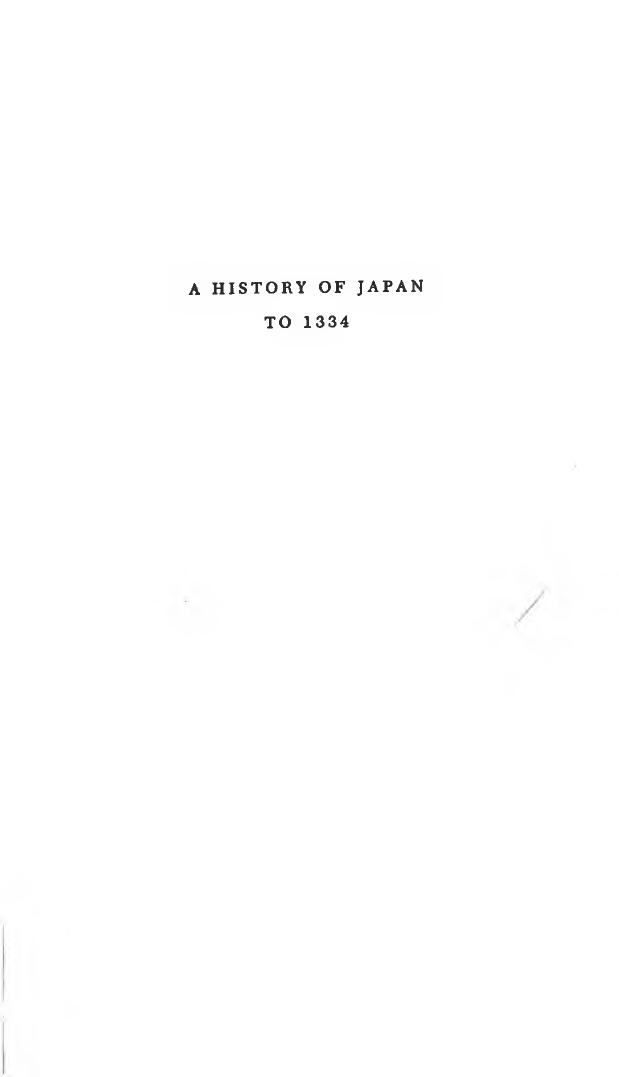 A History of Japan to 1334 by George Sansom