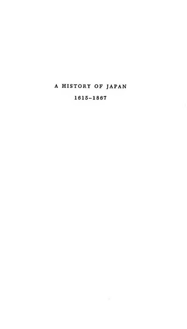 A History of Japan, 1615-1867 by George Sansom