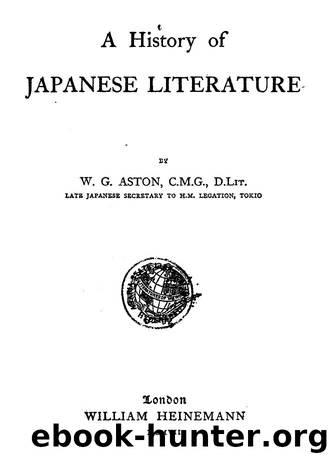 A History of Japanese Literature by Unknown