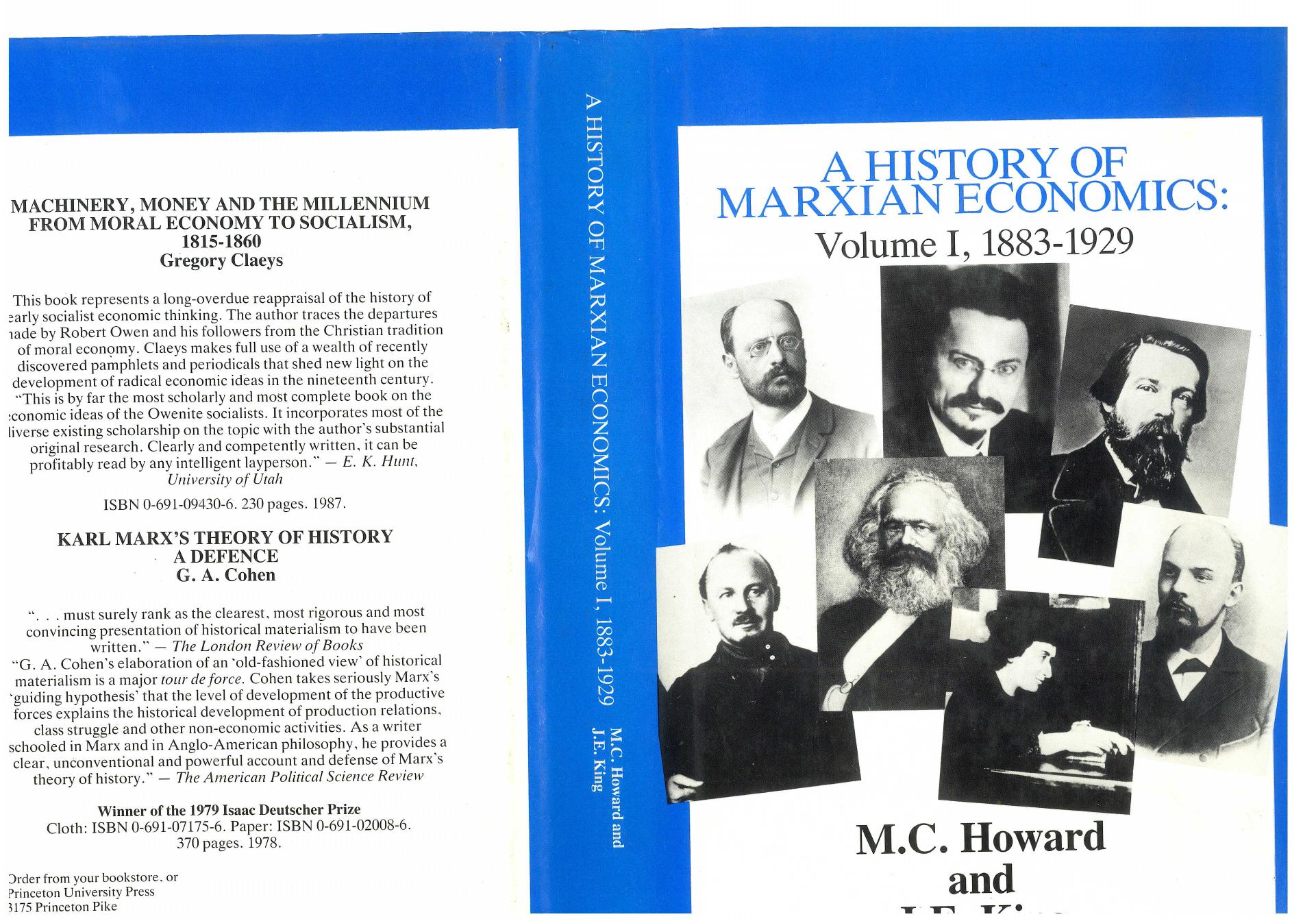 A History of Marxian Economics, 1883-1929, Vol I - Part I by M. C. Howard J. E. King