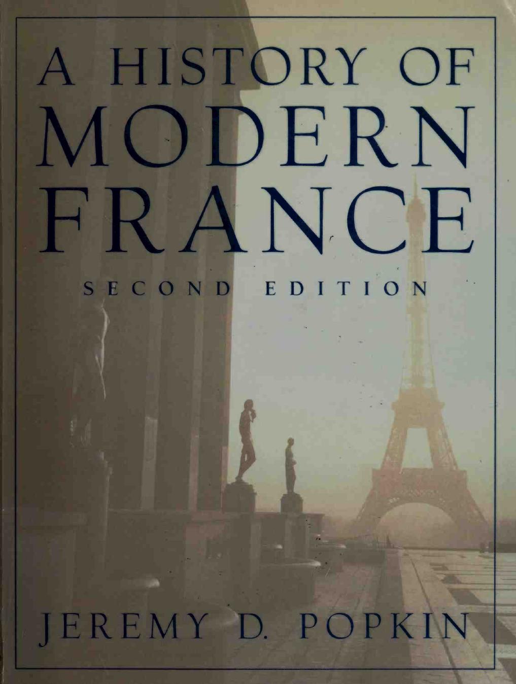 A History of Modern France by Jeremy D. Popkin