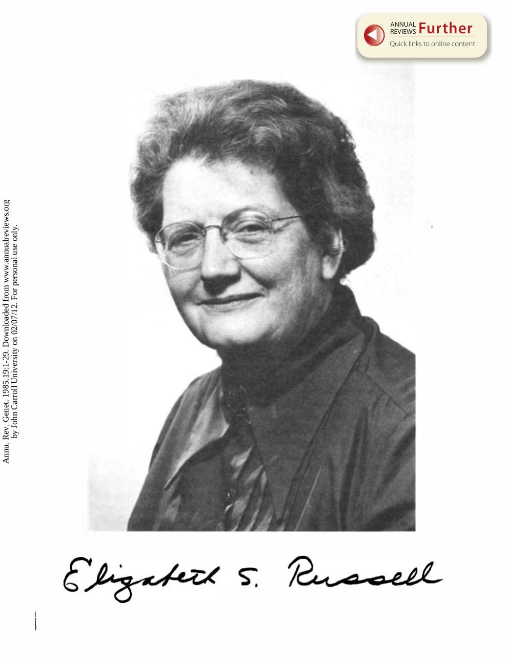 A History of Mouse Genetics by Elizabeth S. Russell