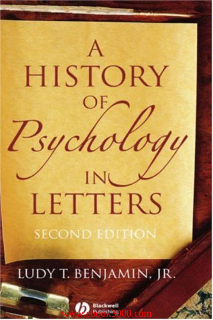 A History of Psychology in Letters, 2nd Edition by Unknow