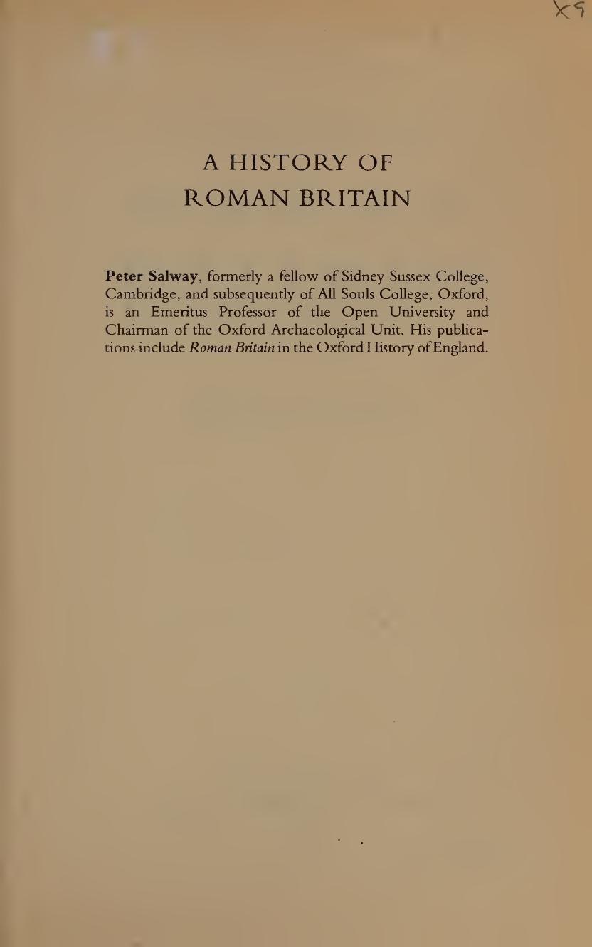 A History of Roman Britain by Peter Salway