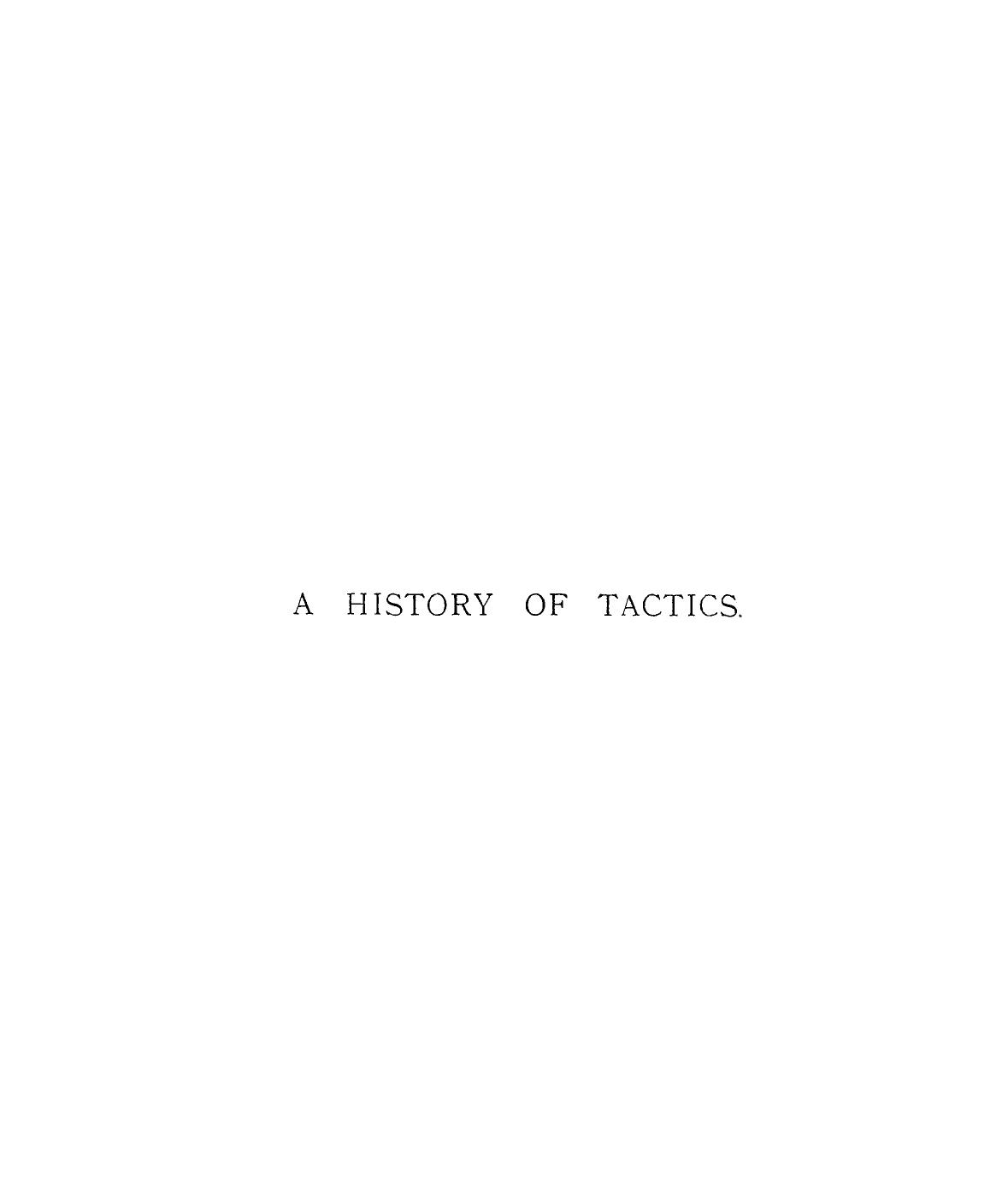A History of Tactics by H. M. Johnstone
