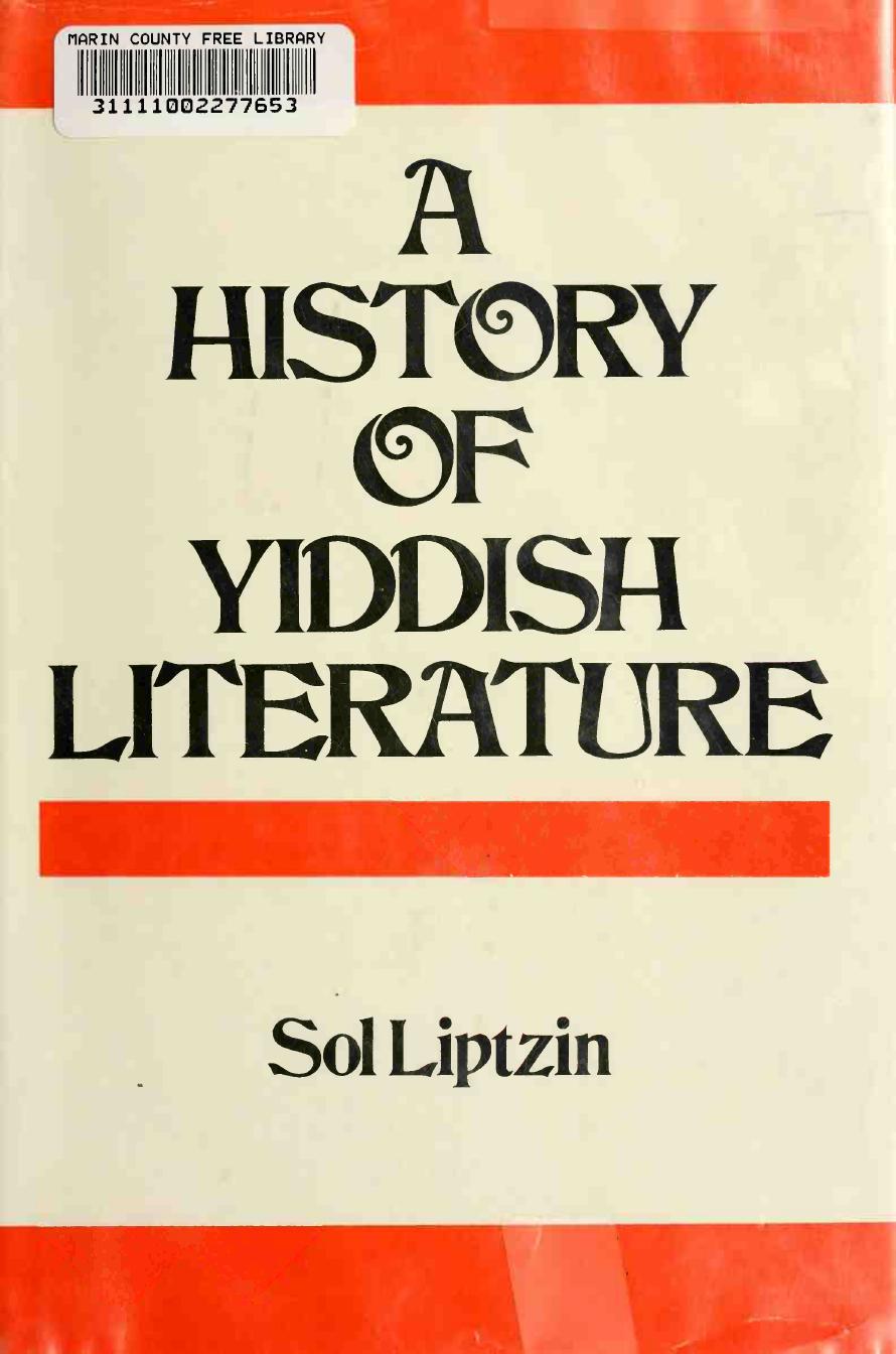 A History of Yiddish Literature by Sol Liptzin