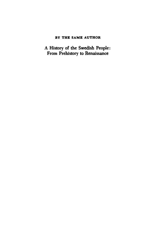 A History of the Swedish People 2: From Renaissance to Revolution by Vilhelm Moberg