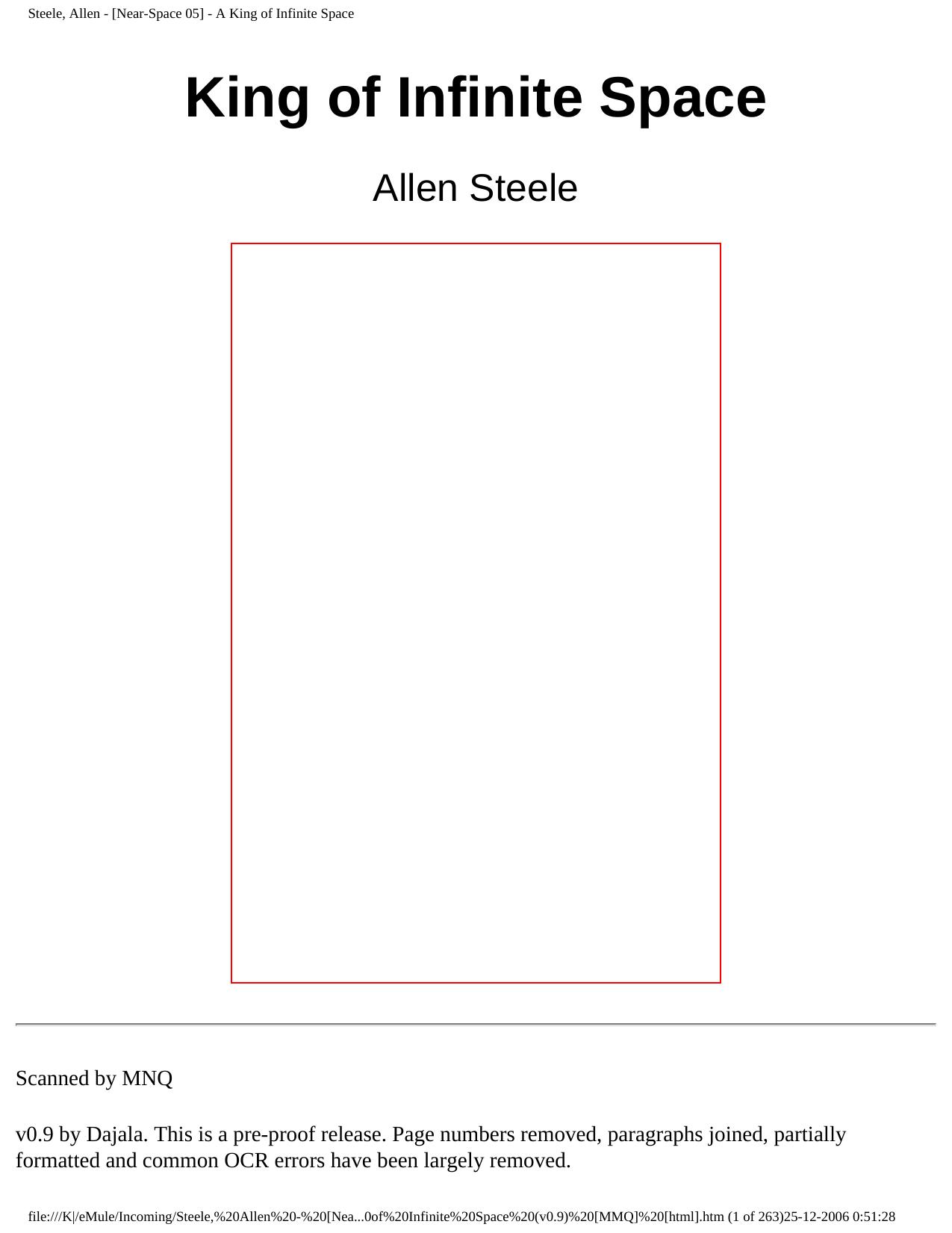 A King of Infinite Space by Allen Steele