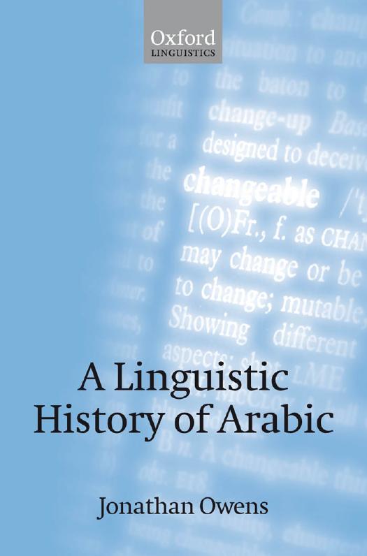 A Linguistic History of Arabic by Jonathan Owens