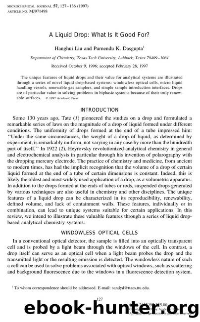 A Liquid Drop: What Is It Good For? by Liu H. et al
