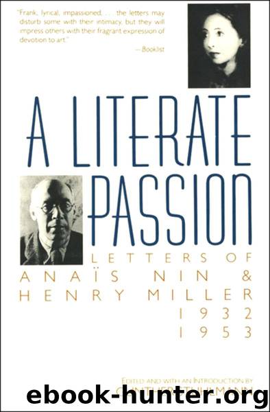 A Literate Passion by Anaïs Nin