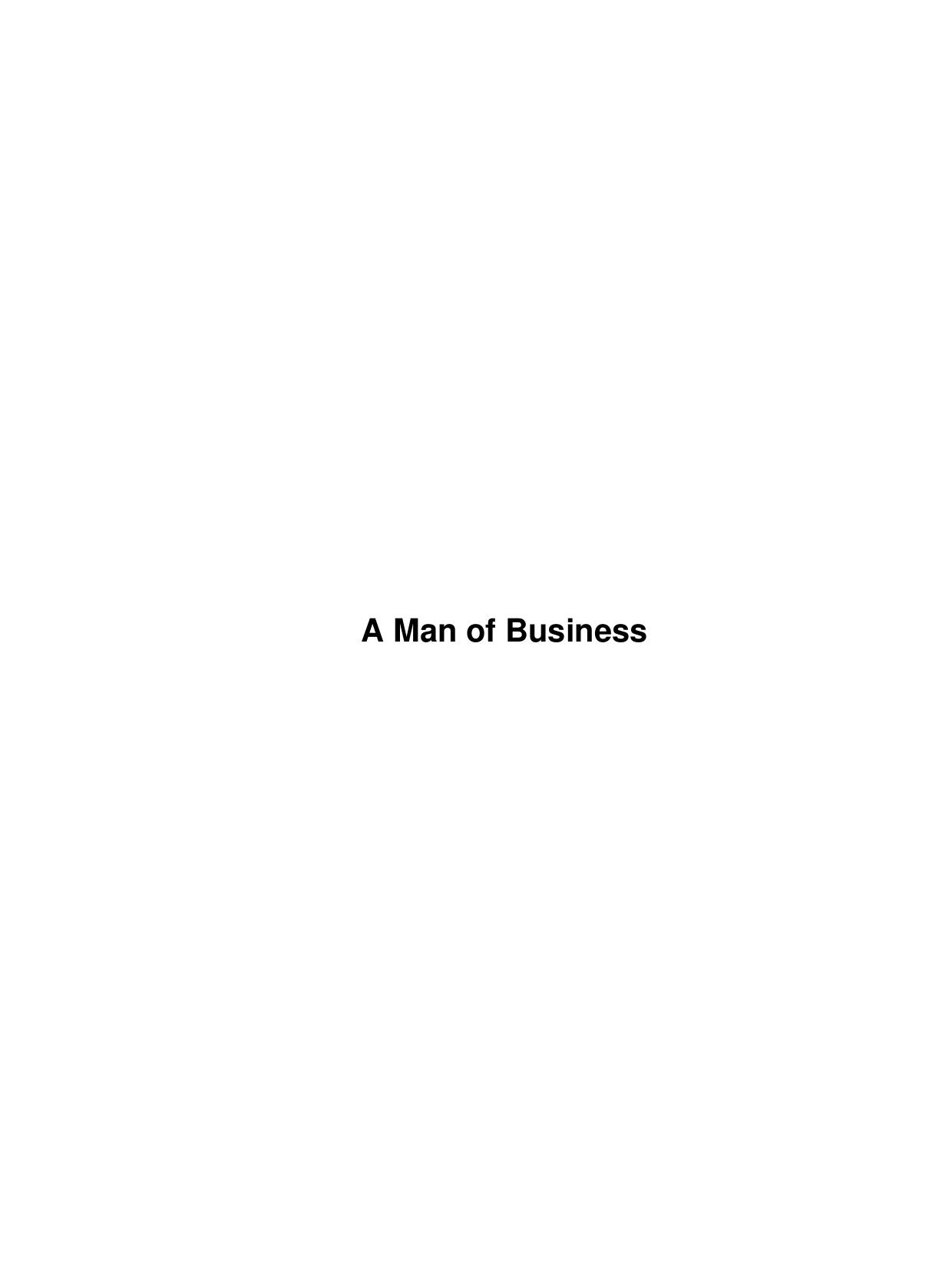 A Man of Business by Unknown
