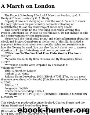 A March on London by G.A. Henty