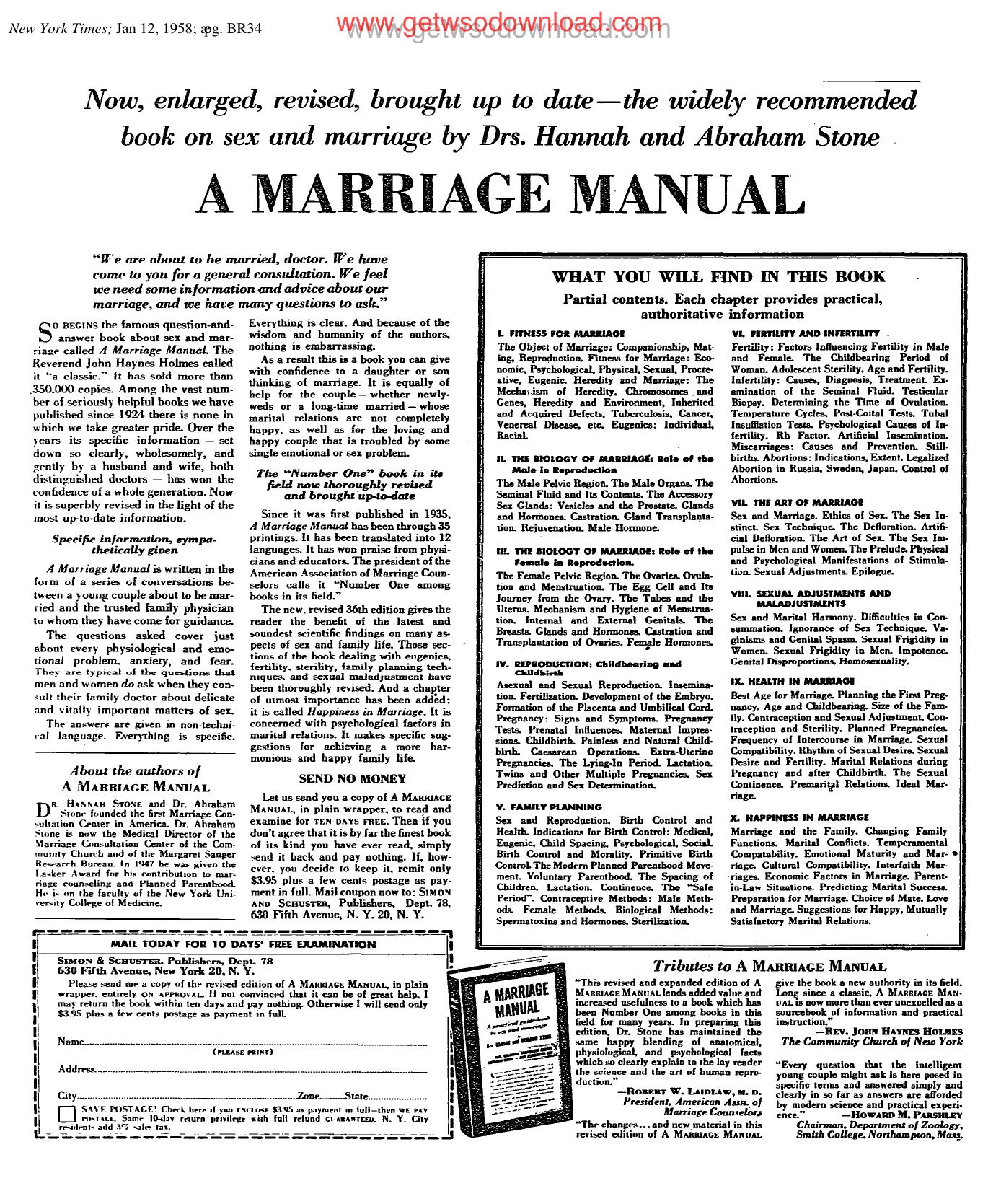A Marriage Manual by Unknown