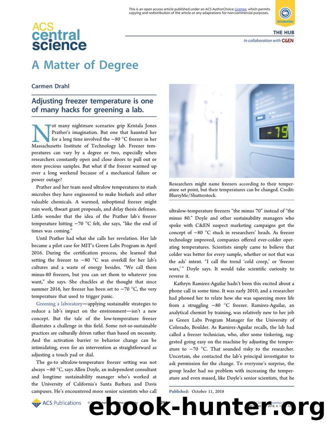 A Matter of Degree by Carmen Drahl