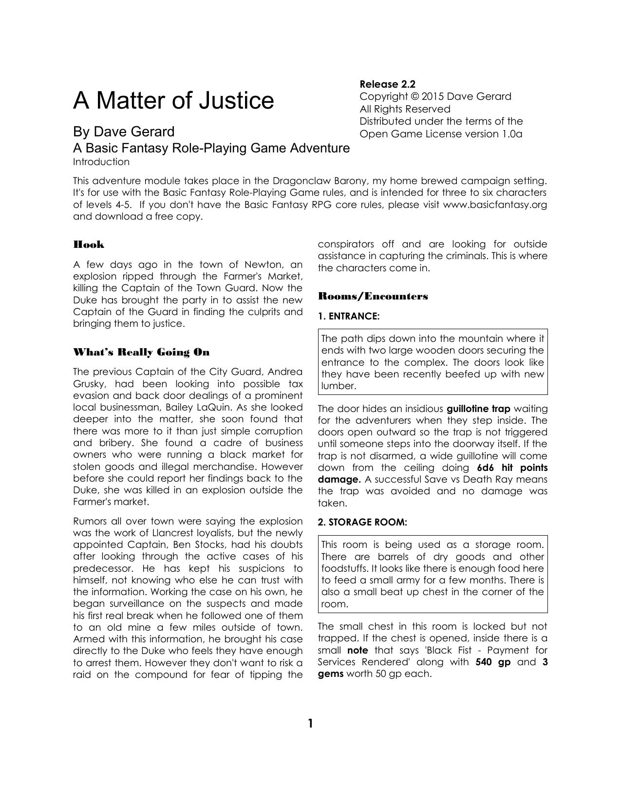 A Matter of Justice -DCE R 2.2 by Chris Gonnerman
