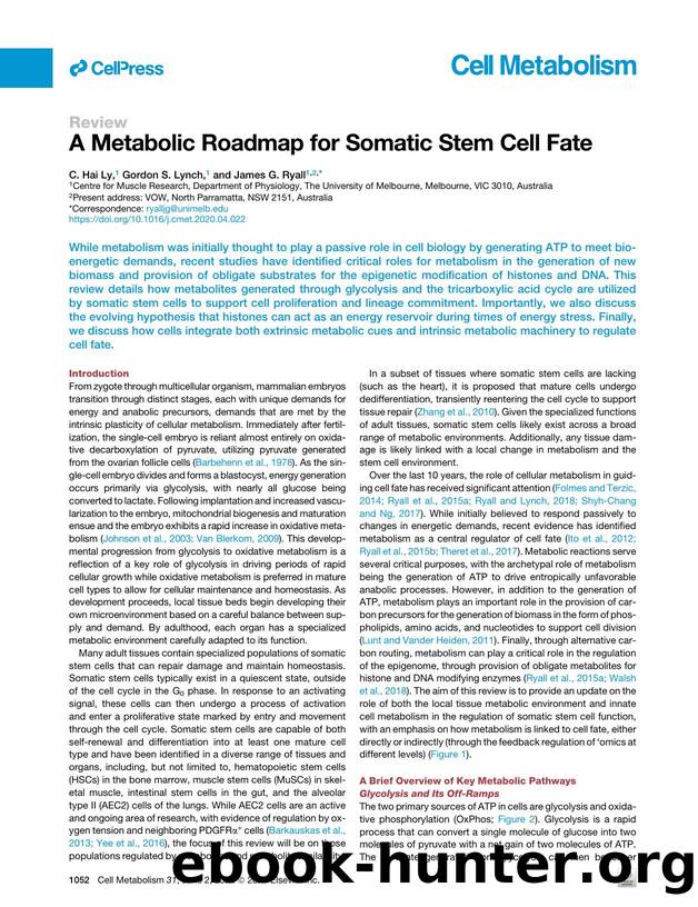 A Metabolic Roadmap for Somatic Stem Cell Fate by C. Hai Ly & Gordon S. Lynch & James G. Ryall