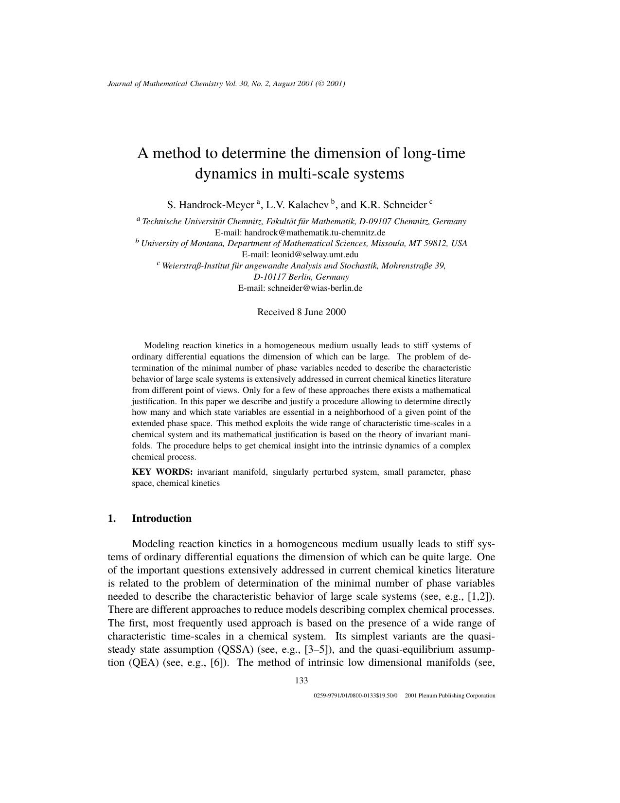 A Method to Determine the Dimension of Long-Time Dynamics in Multi-Scale Systems by Unknown
